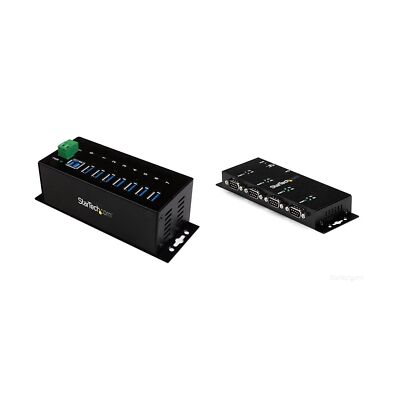StarTech.com 7-Port USB 3.0 Metal Industrial Hub with ESD & Surge Protection ...
