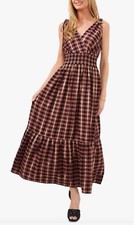 Vince Camuto Women's  Sleeveless  Maxi  Dress Brown Size XX-Small