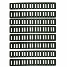 Rubber Ladder Heat Resistant Rail Cover Weaver Picatinny Rails - 8 Pack Black