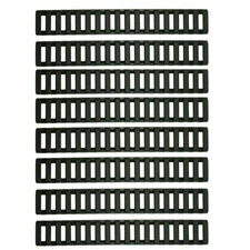 Rubber Ladder Heat Resistant Rail Cover Weaver Picatinny Rails - 8 Pack Black