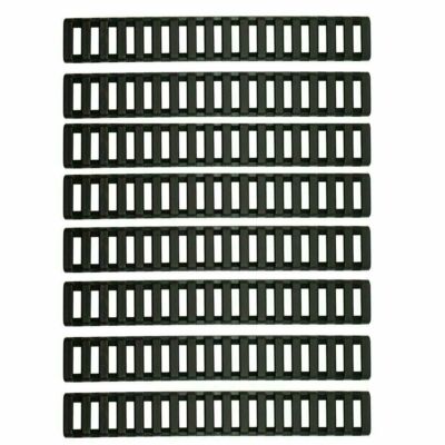 Rubber Ladder Heat Resistant Rail Cover Weaver Picatinny Rails - 8 Pack Black
