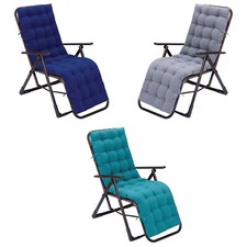 Outdoor Sun Lounger Cushion Tufted Recliner Seat Pad for Garden Patio Chair