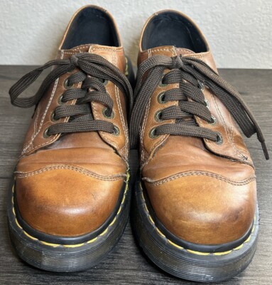 Vintage Dr. Martens Mens Brown Leather Chunky Air Wair Oxford Shoe Sz 8 s-l400.jpg main image 2