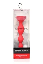 XR Brands Ultimately Pleasurable Bloomgasm Beaded Bloom 9X Rose Vibrator, New