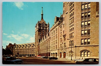 Delaware Hudson Building Albany New York NY Flemish Gothic Architecture Old Cars