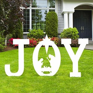 Christmas Joy Nativity Scene Yard Sign Decorations Xmas Outdoor