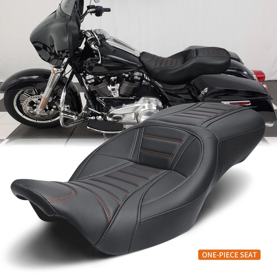 2-Up Driver Passenger Seat For Harley Touring Street Glide Road King 2009-2023 Foto 3 de 4