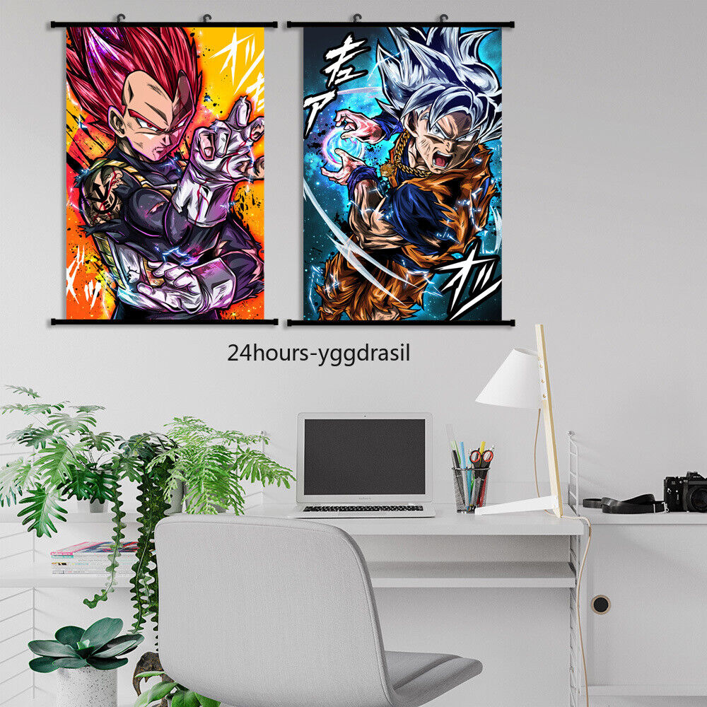 Majin Buu & Goku Dragon Ball Anime Cloth Wall Scroll Room Décor Easy-Hang  Poster