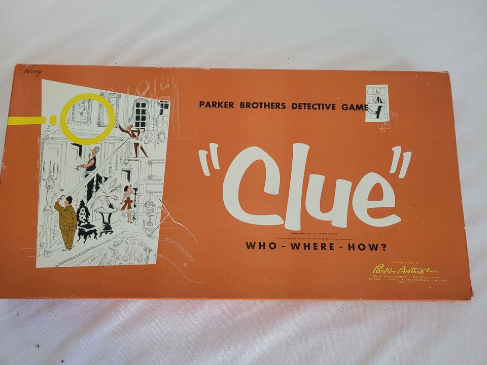 Clue Board Game Detective Crime Parker Brothers 1960s VTG eBay
