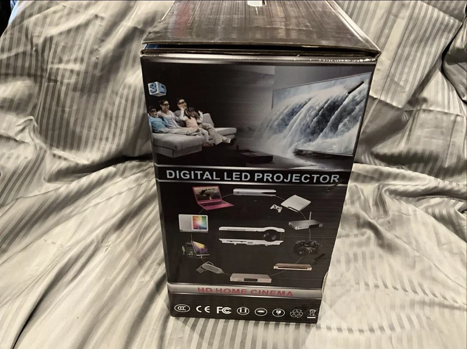 Digital LED Projector Android HD Image LCD HDMI VGA USB NEW - Image 4 of 4