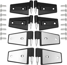 X AUTOHAUX 8 Pcs Car Door Hinge Kit with 16 Bolts for Jeep Wrangler 2007-2018