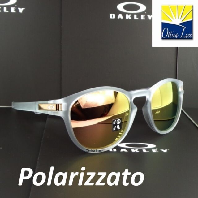 Oakley Latch Sunglasses Matte Clear Frame 009265 Polarized Rose 