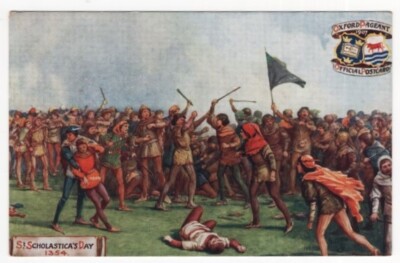 Postcard Oxford Pageant, St Scholastica's Day