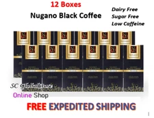 12x Nugano Gourmet Black Coffee with Ganoderma Lucidum | Sugar Free Low Caffeine