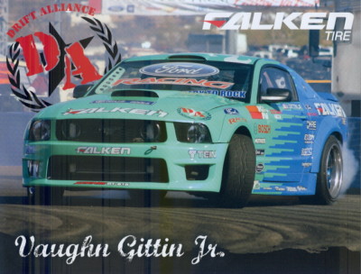 2008 Vaughn Gittin, Jr. Falken Tire Ford Mustang Formula Drift T/S Hero Card