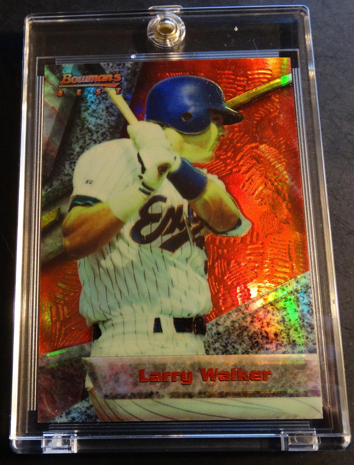 1994 LARRY WALKER BOWMAN'S BEST RED REFRACTOR #76 MONTREAL EXPOS