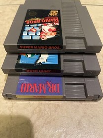 Super Mario Bros & Duck Hunt 5 SCREW W/ Dr Mario Nintendo NES Games Tested Works
