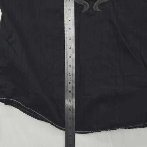 Machine Shirt Mens XL Black Embroidered 100% Cotton Pockets Classic Button-Up - Picture 12 of 12
