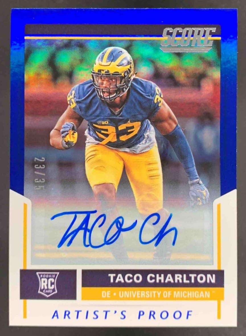 Taco Charlton Panini Score #432 Autograph