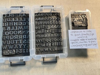 48 PUNKT S&B WINDSOR KOMPLETT A-Z GROSS- & KLEINBUCHSTABEN BUCHDRUCK TYP 6Kg+