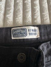 Signature by Levi Strauss  Co. Women  s At Waist Bootcut Black Stretch Jeans 8