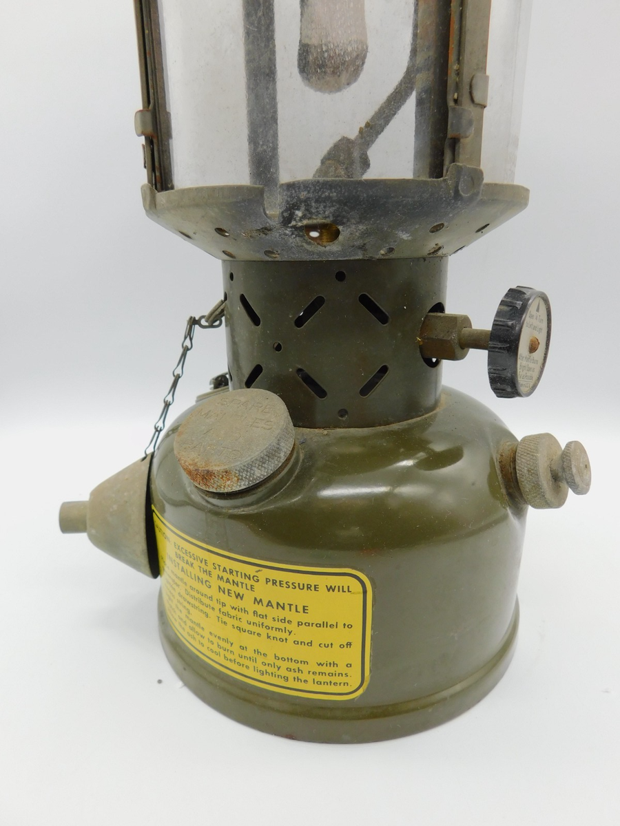 1958 Coleman US Army Military Gasoline Fuel Lantern - Untested