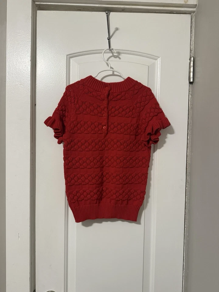 Janie and Jack Girls Red Sweater Size 8 Perfect for Christmas Holiday Season - Image 3 of 4