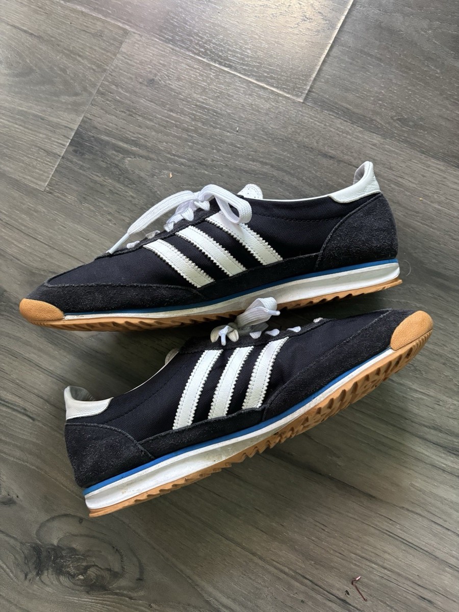 adidas x NOAH SL72 US size 12.5 Black/White/Blue Gum Sole FW7857