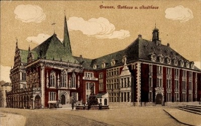 Postcard Hanseatic City of Bremen, City Hall and Town House - 5045765