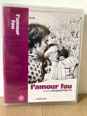 L'amour Fou- OOP w/ Booklet (Non-USA Region B Blu) Radiance, Rivette - PLS READ