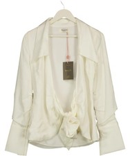 House of CB Hope White Draped Tie Front Shirt UK S