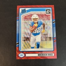 2024 Panini Donruss - Rated Rookie Brenden Rice #382 Optic Preview Red Wave...
