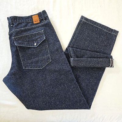 AGAVE Denimsmith ExPatriot Relaxed Straight Herringbone Twill Jeans Mens 40x35