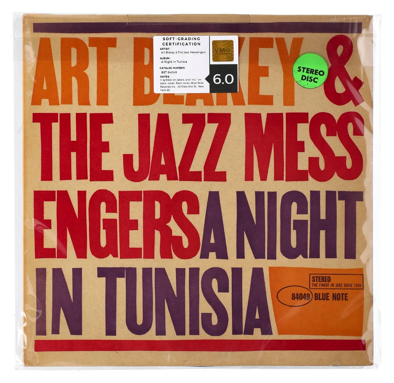 Art Blakey & The Jazz Messengers – A Night In Tunisia BST 84049, VMG, US, 1966