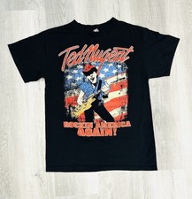 Ted Nugent T-Shirt 2017 TOUR Rockin America Again Band Tee Two Sided Med