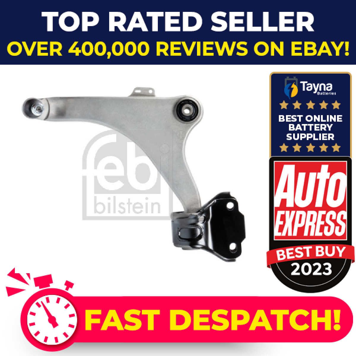 Wishbone / Suspension Arm Front Lower, Left 176881 Febi Track Control 31262475