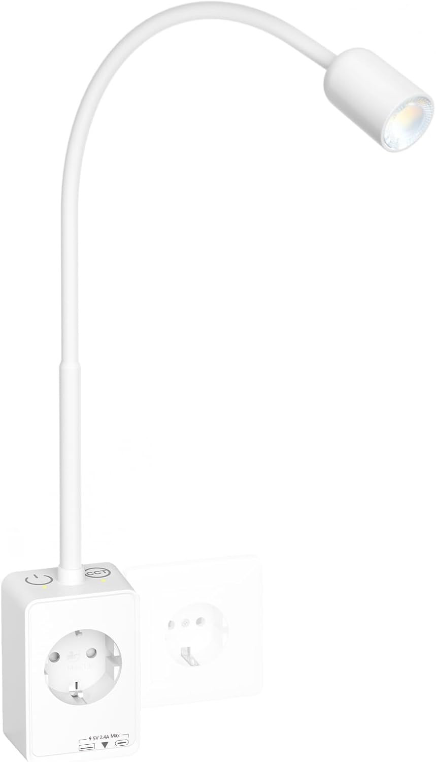 Lampada LED da Lettura per Camera Bianco Dimmerabile - Atmosfera Relax