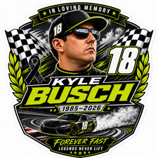 Kyle Busch Memorial Tribute Sticker Decal Lap...