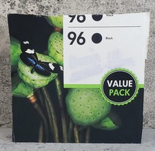 Genuine HP 96 Black Ink Cartridges NEW Sealed Exp 2017 - 2 pack