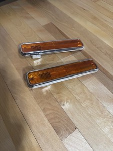 TWO 1971 1972 1973 1974 Amx JavelinFront Side Marker Lens housing AMC Hornet OEM