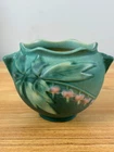 Roseville Pottery Bleeding Heart Green 1940 Art Pottery Jardiniere Planter 651-3