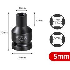 4 Point Square Socket 1/2 Drive 5mm Metric Sq...