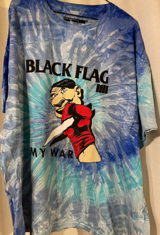 BLACK FLAG - My War - 3XL T-Shirt - Concert Bought - BLUE - Tie Dye