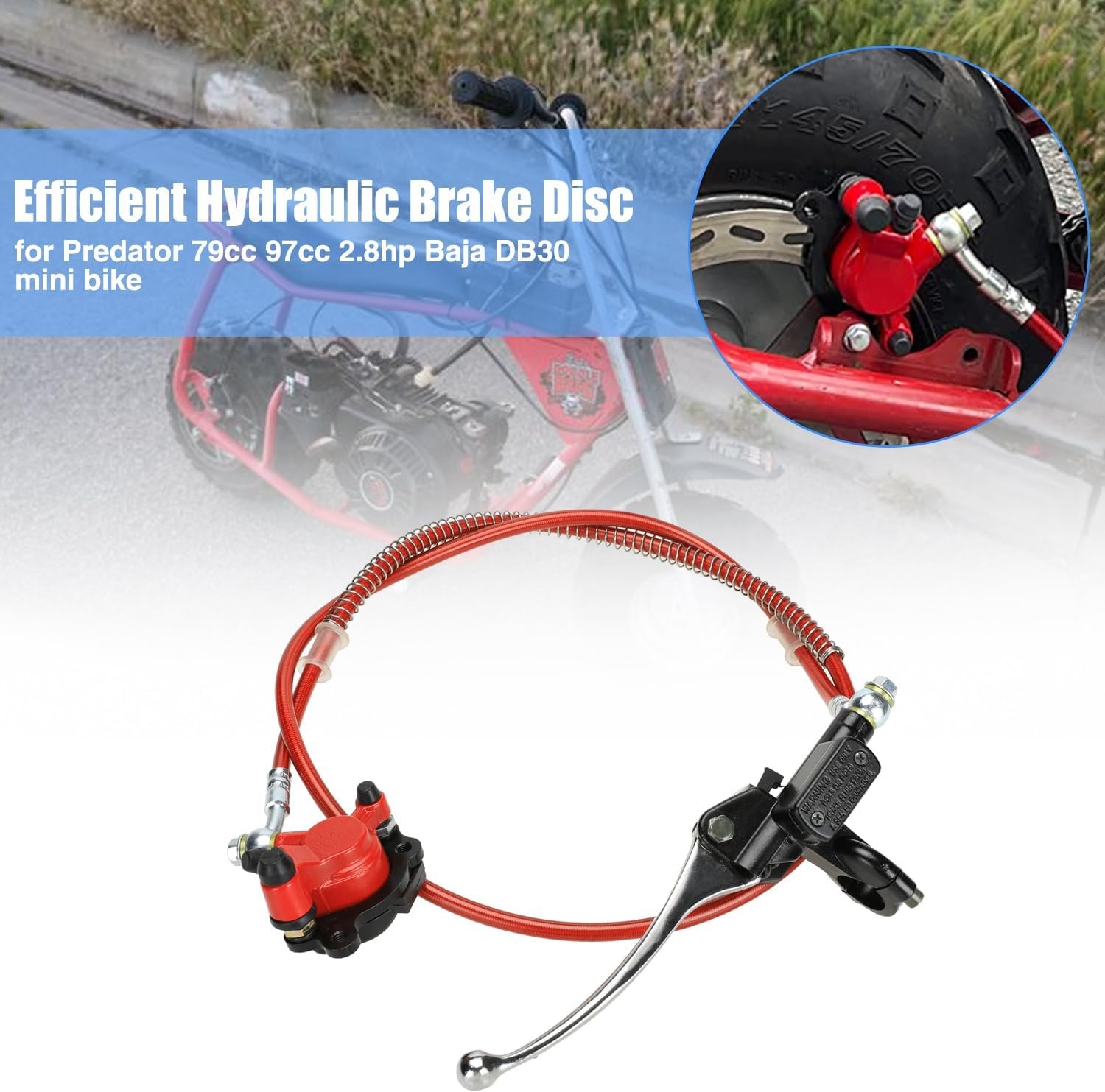 YOXUFA Mini Bike Hydraulic Disc Brake Caliper Kit hydraulic brake kit 