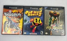 Lot 3 OEM Nintendo GameCube Replacement Empty Cases Black Authentic GC Only