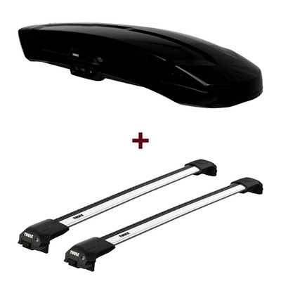 Dachbox Thule Vector L + Dachträger Thule WingBar Edge für VW Tiguan Typ CT1 top