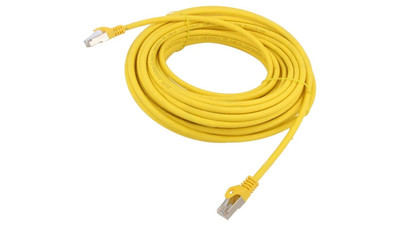 PP6A-LSZHCU-Y-20M Patch cord S/FTP 6a drut Cu LSZH żółty 20m 27AWG Cablexpert
