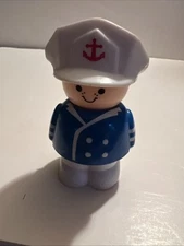 Vintage Shelcore Plastic Sailor Captain Figures Great Used Condition