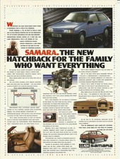 LADA SAMARA 3DR HATCHBACK original 1988 UK advert cutting ?want everything?