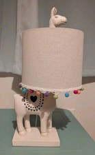 Dunelm LULU LLAMA LAMP With Linen Shade D3025 2018 Discontinued Tiki Kitsch EX
